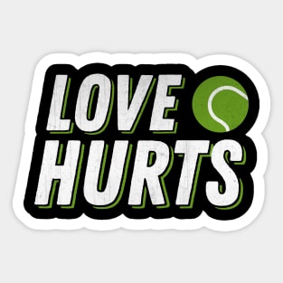 Love Hurts Funny Tennis Sticker